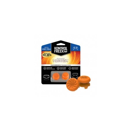 KontrolFreek FPS Freek Vortex para PS4 y PS5 | Performance Thumbsticks | 2 Alturas elevadas, Versátil | Naranja