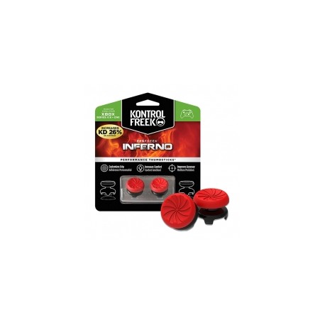 KontrolFreek FPS Freek Inferno para Xbox Series X/S | Performance Thumbsticks | 2 Alturas elevadas, Cóncavo | Rojo