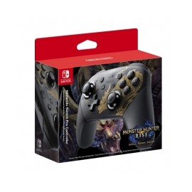 Nintendo Switch Pro Controller - Monster Hunter Rise Edition Gris/Dorado - HACAFSSKN